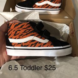 Toddler Vans 6.5 Tiger print 