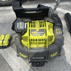 Ryobi Backpack Leaf Blower 40v