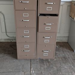 Two Four Drawer File Cabinets