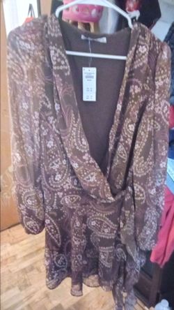 Abercrombie & Fitch Long-Sleeve Plunge Wrap Mini Dress