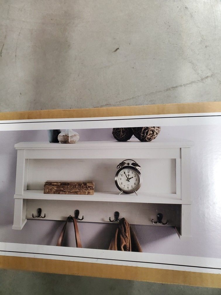Allen Roth Wall Shelf With Hooks