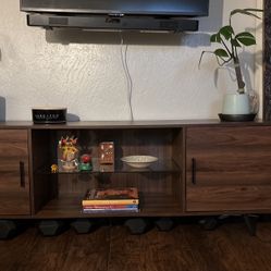 Mid Century TV Media Console Furniture Brown