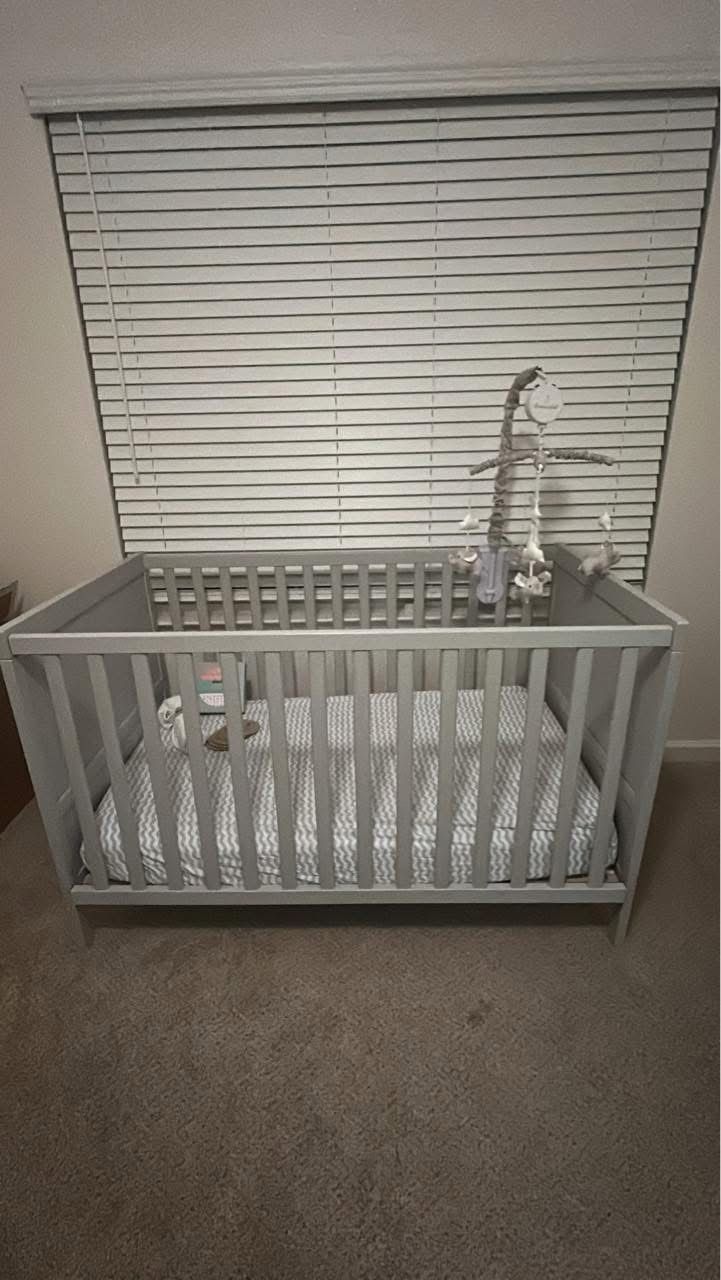 Baby Crib , With Mattress And Baby Cabinet Changer