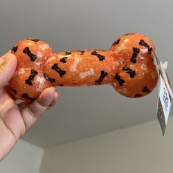 Dog Halloween Rubber Bone Squeak Toy