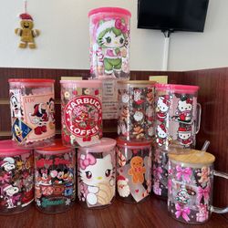 Christmas glass mugs