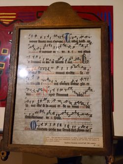 14th Century Vellum Music Sheet. 2 Sided