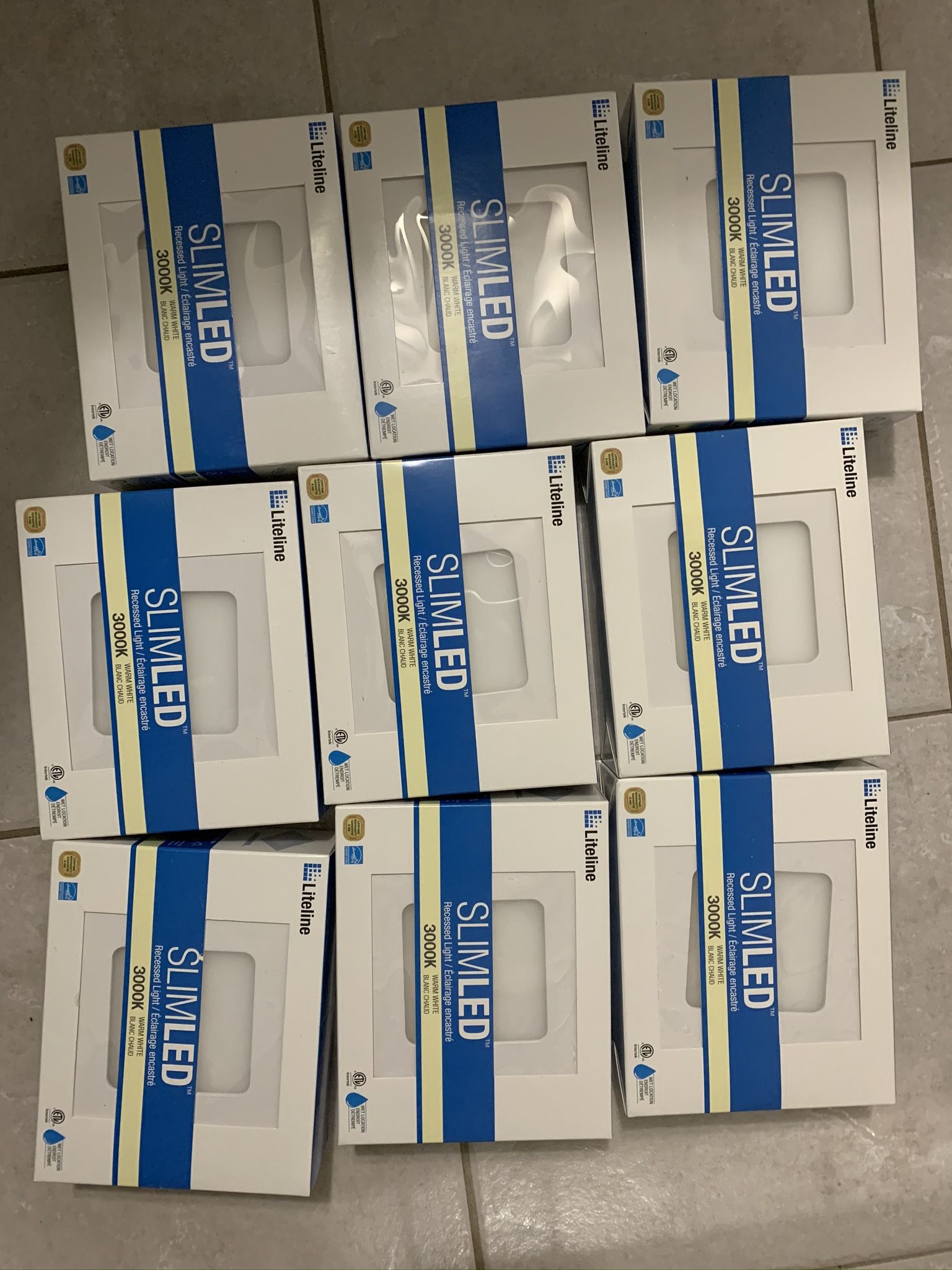 Liteline slim led 4” square 3000K warm white $20 each