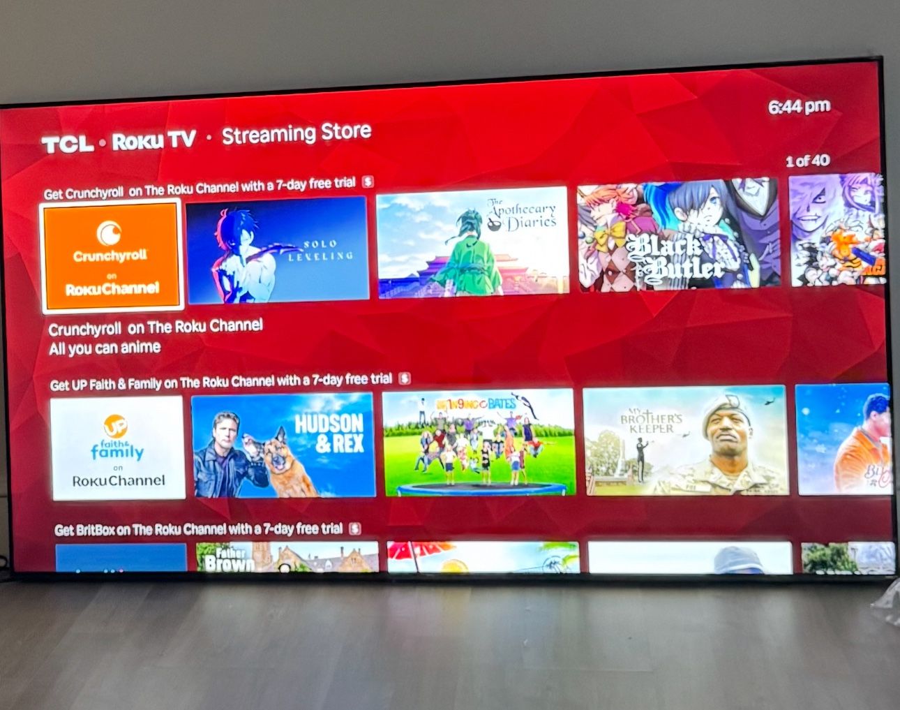 75” TCL Roku Smart TV – Excellent Condition!