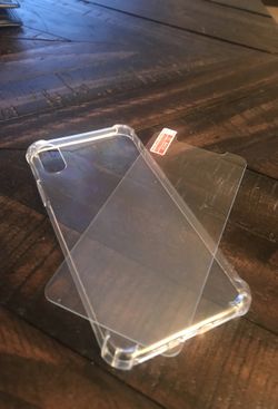 iPhone X case and glass screen protector