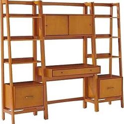 Mid Century Modern Crosley Desk And Bookshelves