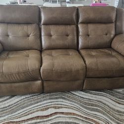Leather Sofa And  Loveseat