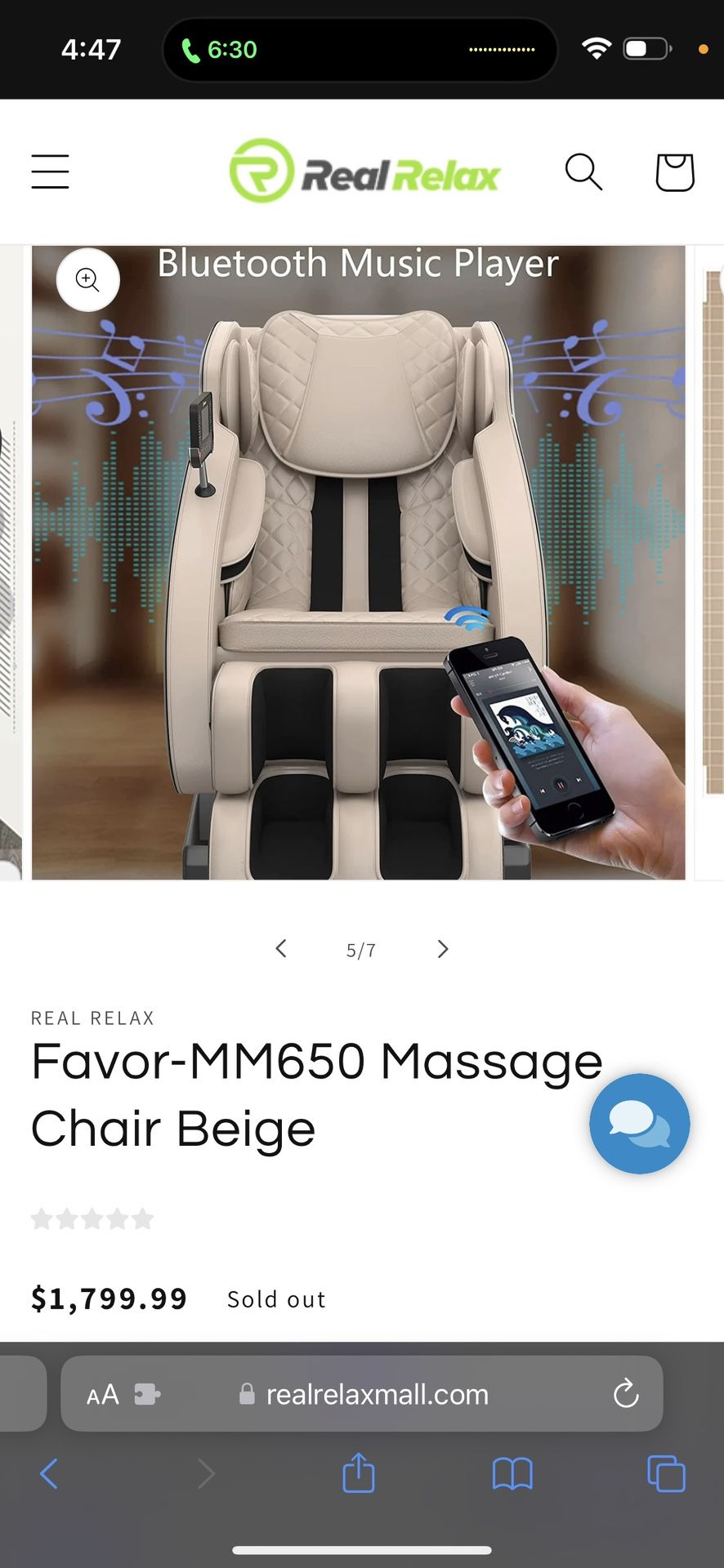 Realrelax Favor-MM650 Massage Chair Beige