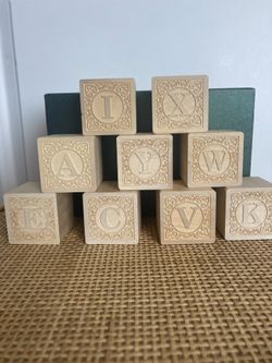 Wooden Letter Alphabet Blocks 