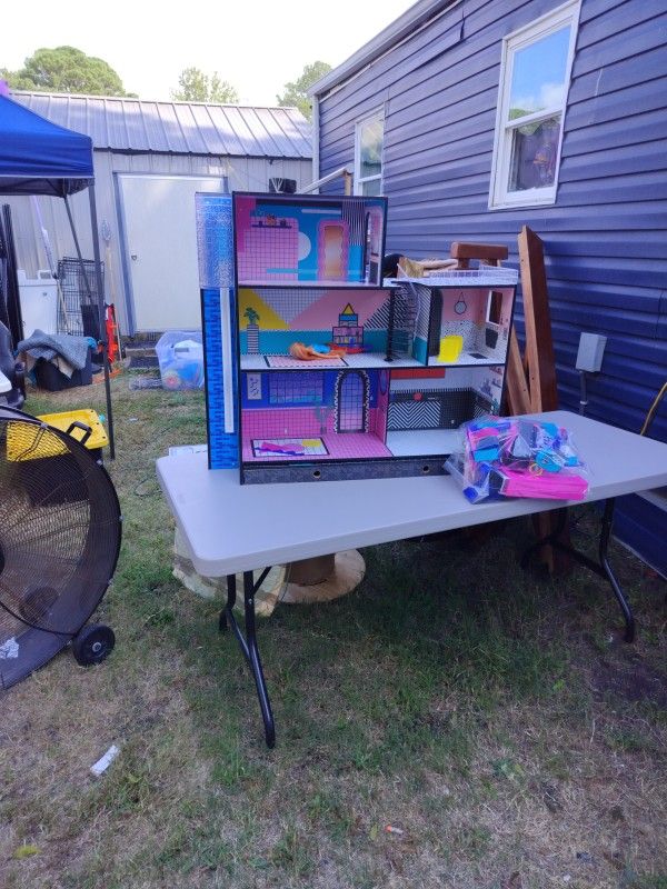 Lol Omg Surprise Wooden Doll House With Furniture Dollhouse Three Floors
