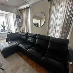 Moving Sale! Leather Sectional Sofa + Storage – Pickup in Brooklyn
