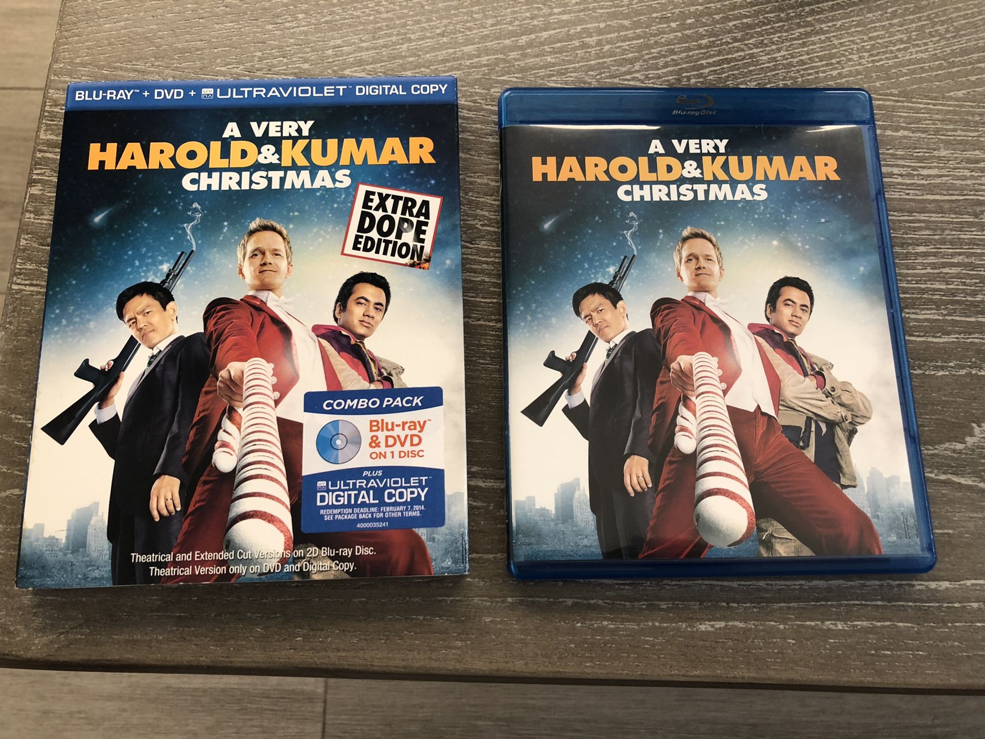 A Very Harold & Kumar Christmas Blu-Ray DVD Extra Dope Edition w/ Slip Cover Used