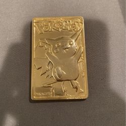 Pokémon 24k Pikachu Card