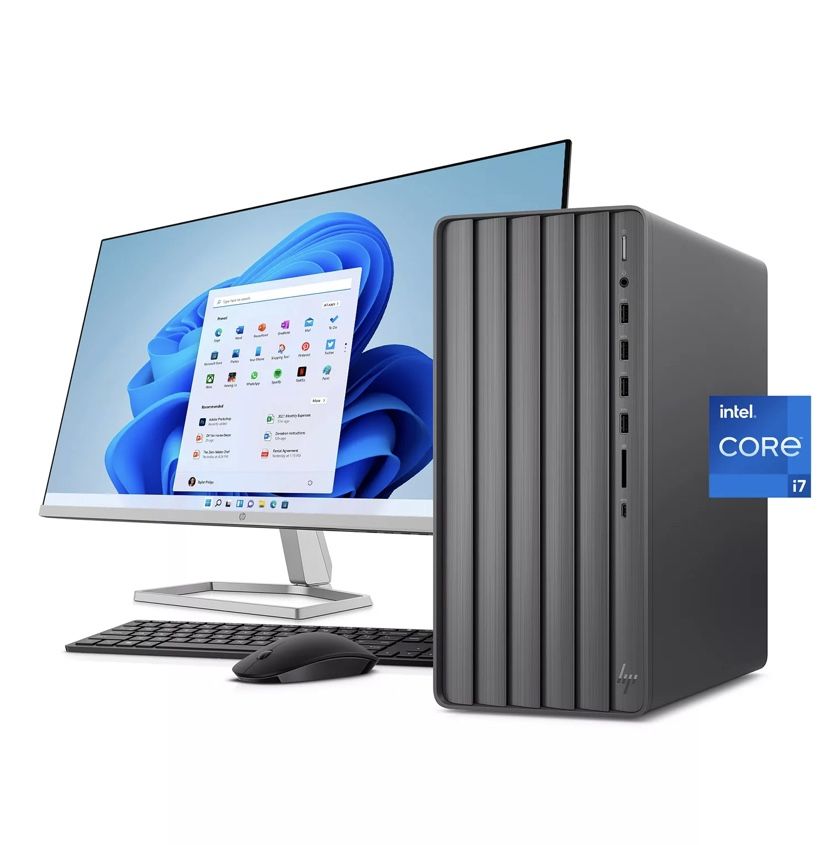 HP ENVY Desktop - TE01-3087cb Bundle with HP 32" FHD Monitor - 12th Generation Intel Core i7-12700 Processor - 12GB Memory - 512GB SSD Drive