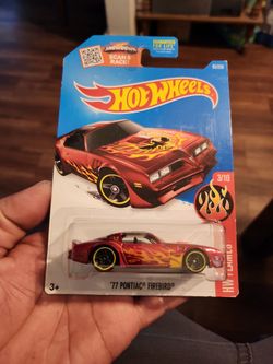 Hotwheels 77 Pontiac firebird. Red