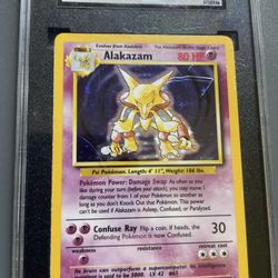 Alakazam Base Set Graded Pokémon Card. CGC 7.5 