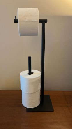 Black Freestanding Toilet Paper Holder