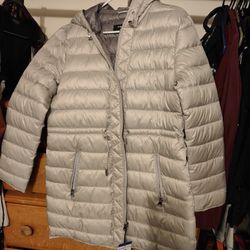 Kenneth Cole Quilted Long Winter Jacket 