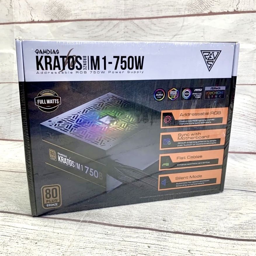 GAMDIAS - 750W ATX12V 2.2 80 Plus Bronze Power Supply - Black