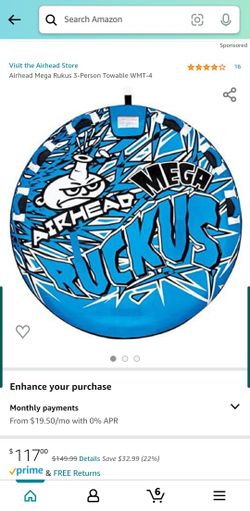 Airhead Mega rucks Inflatable tow behind boat