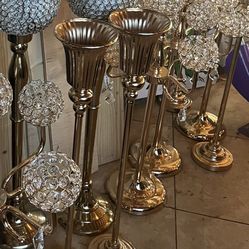 Gold Centerpieces For Party Event Wedding Quinceañera