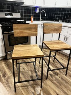 West Elm Counter Industrial Stools