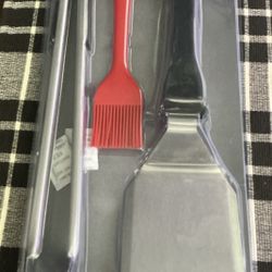 Grill Box Spatula;Heavy-Duty Tongs;Silicone Basting Brush
