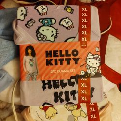 Brand New Hello Kitty Pajama Set Size Xl