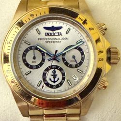 Invicta Speedway Men's Watch Chronograph - 39.5mm, Gold