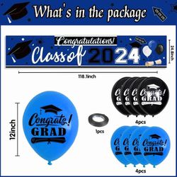 Graduation Banner And Balloons