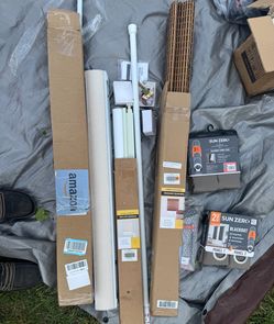 Blackout roller shades, Roman blinds, bamboo blinds all kinds of different blinds bundle