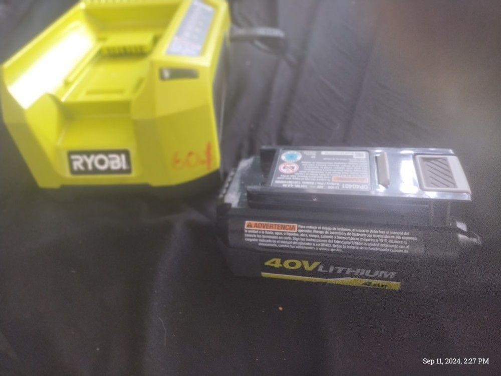 40 Volt Ryobi Battery And Charger