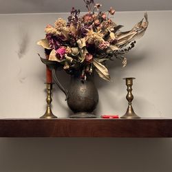 Candle Sticks And Vase
