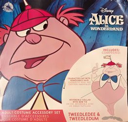 Disney Alice in Wonderland Tweedledee Tweedledum Costume Set Disneyland Hats & collars with bow très


Here is a fun set for your next tea party or vi