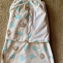 Hedgehog Fleece Halo Sleep Sack Swaddle in Small