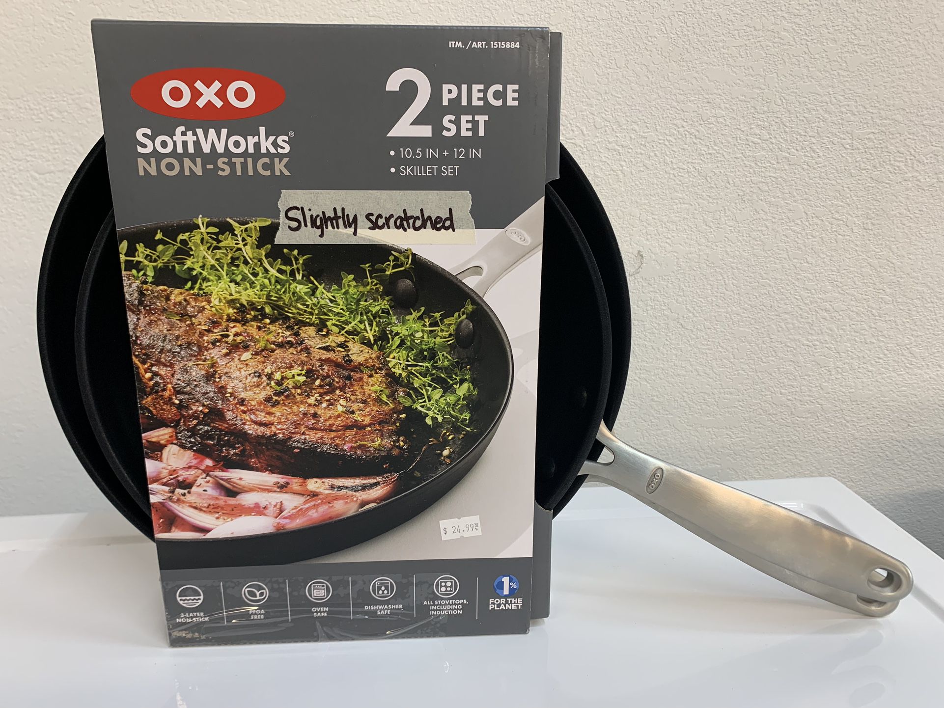Oxo Softworks Non-Stick 2pc Pan Set *slightly scratched* for Sale in  Tulare, CA - OfferUp