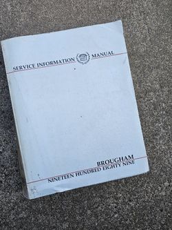 1989 Cadillac Brougham 5.0 307 Motor Service Manual