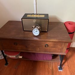 Small wood and metal entertainment center or dresser