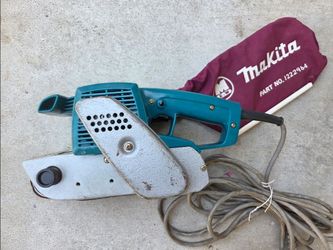 Makita 9900B Blue Silver Corded Electric Belt Sander w/Dust Bag heavy duty vintage