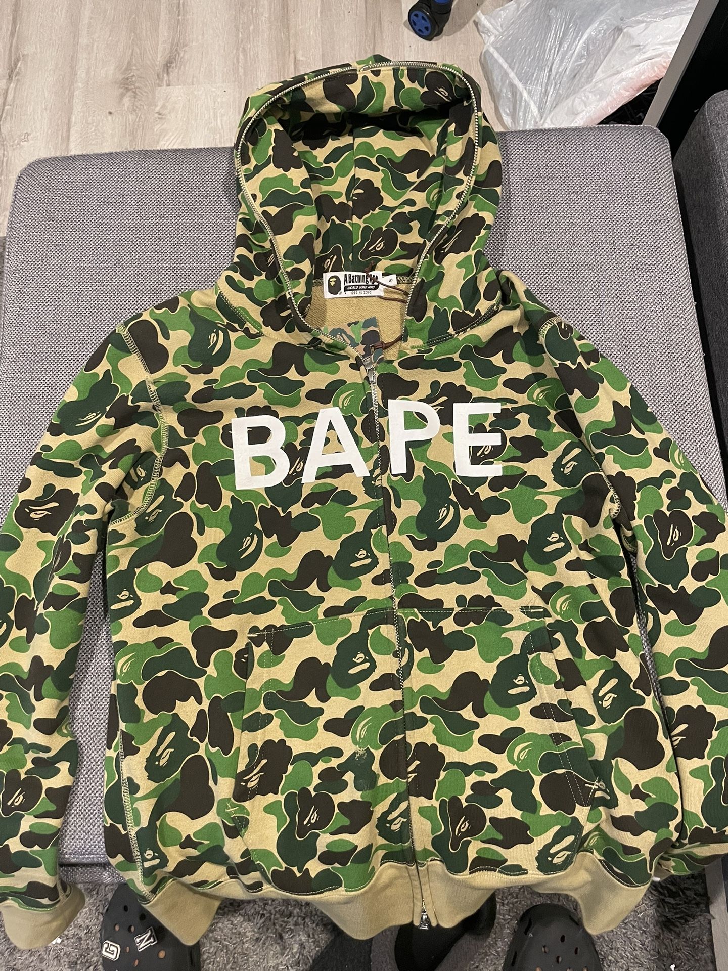 Green Bape Hoodie Small