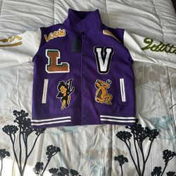 lv purple varsity jacket