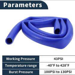 Silicone Vacuum Hose 10ft  1" 25mm ID