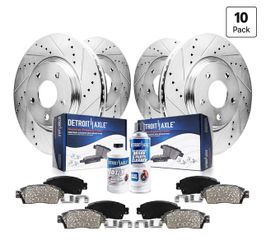 Drilled & Slotted Brake Rotors Ceramic Brakes Pads