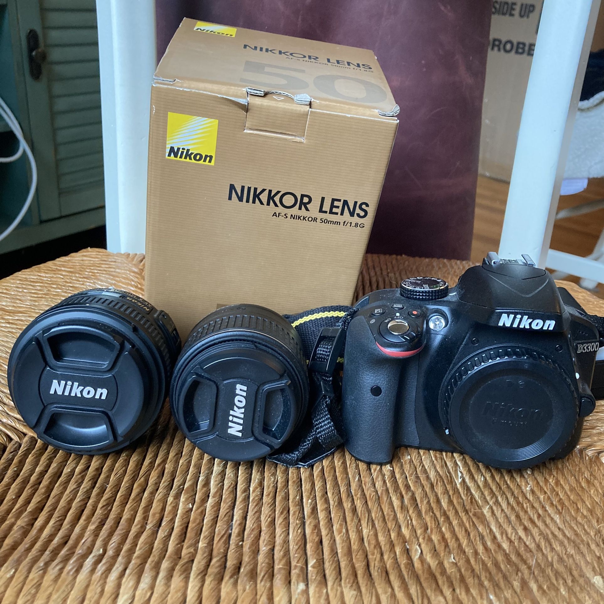 Nikon D3300 DSLR Camera With 18-55mm Lens & 50mm Lens F/1.8