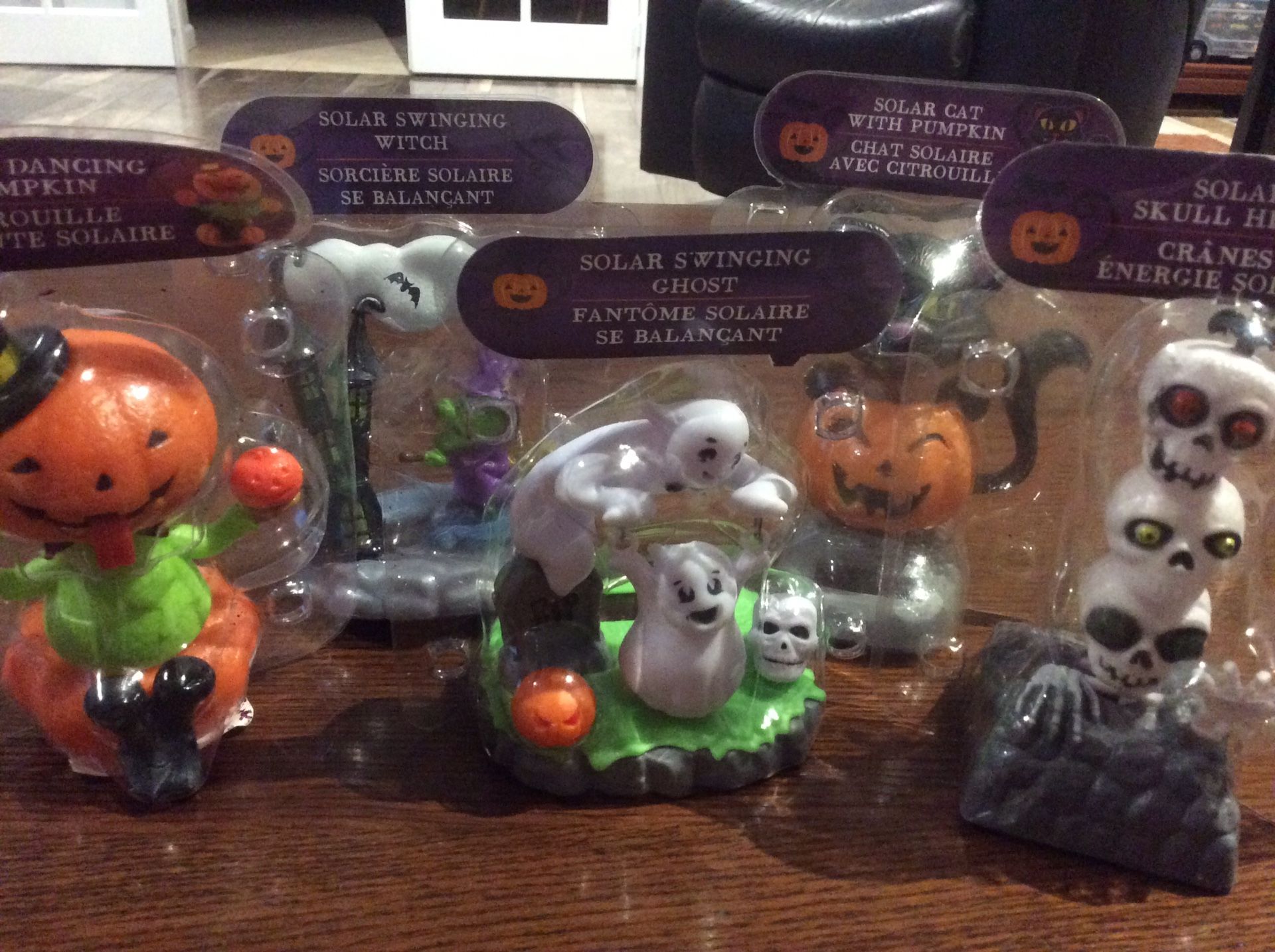 Brand new solar Halloween characters, set of five all different