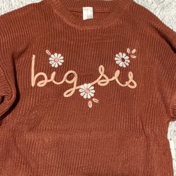 Big Sister Sweater Size 5t New